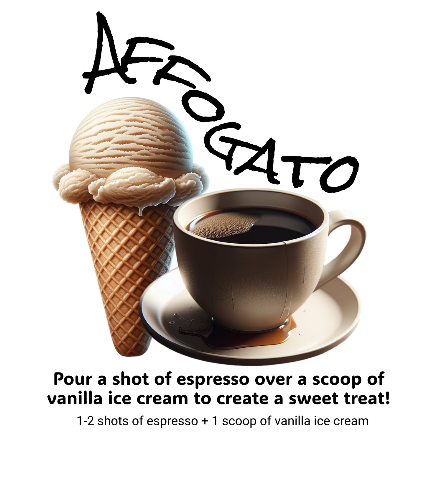 Affogato White glossy mug