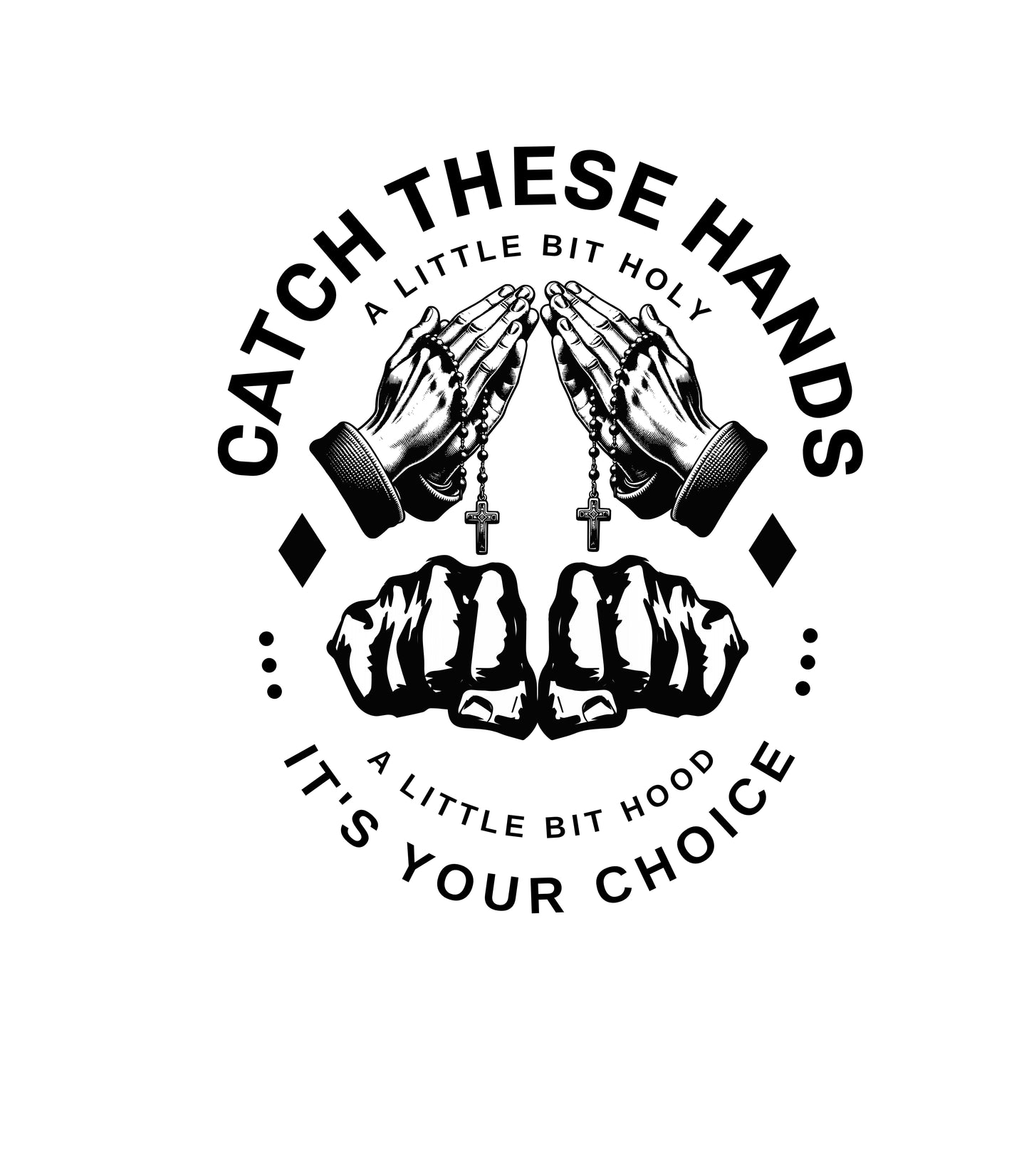 Catch These Hands White glossy mug