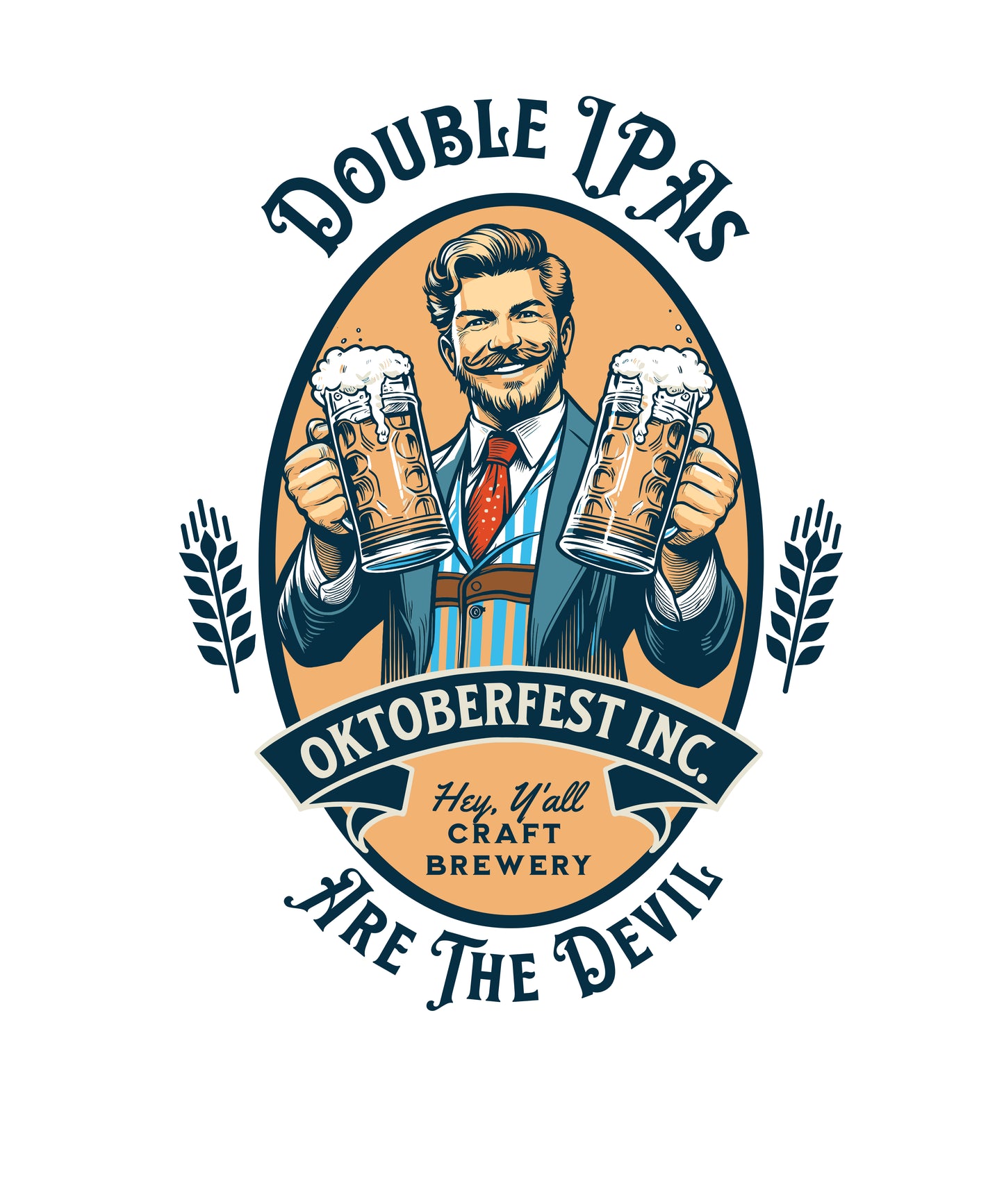 Double IPAs White glossy mug