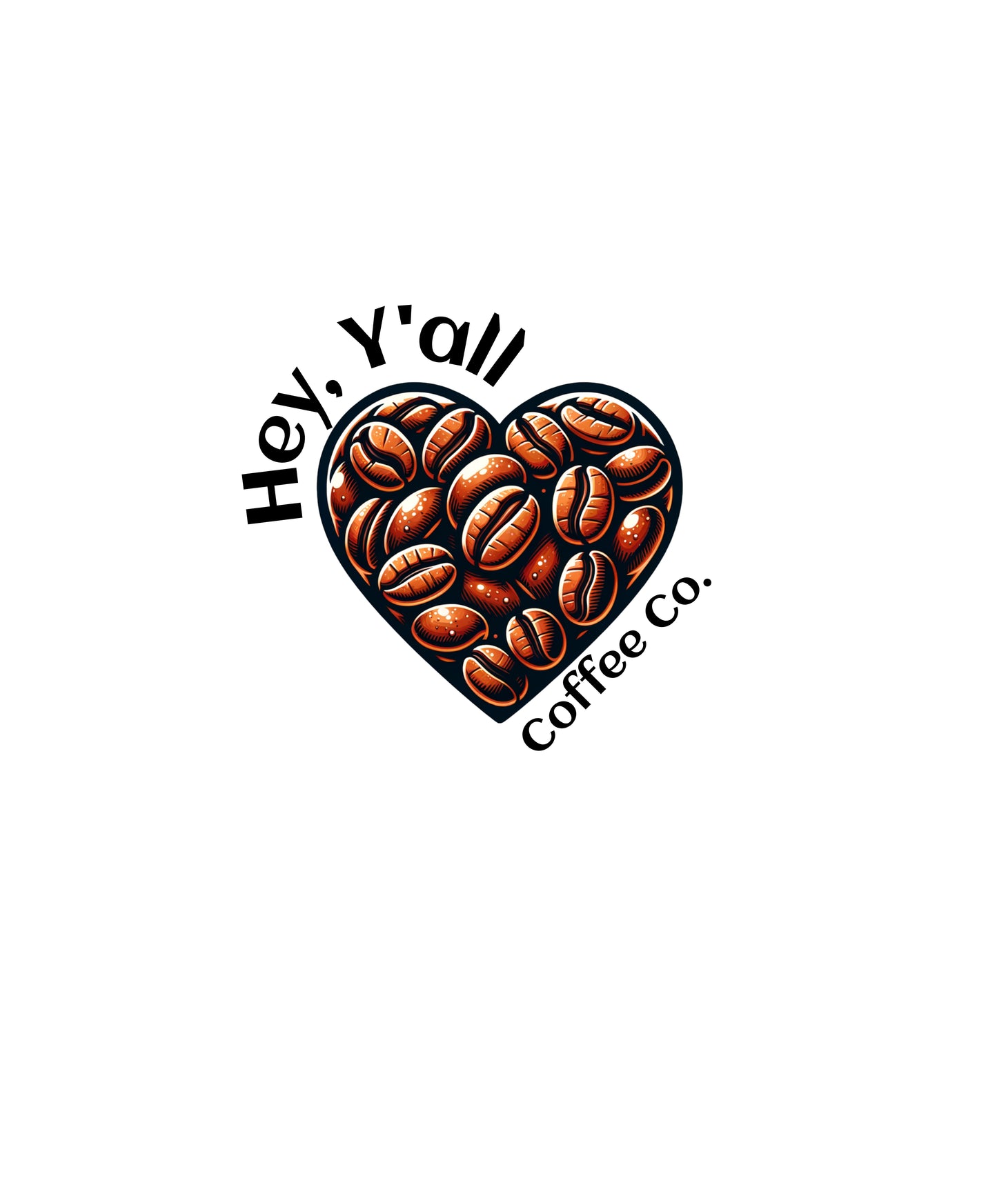 Hey, Y'all Coffee Co. White glossy mug