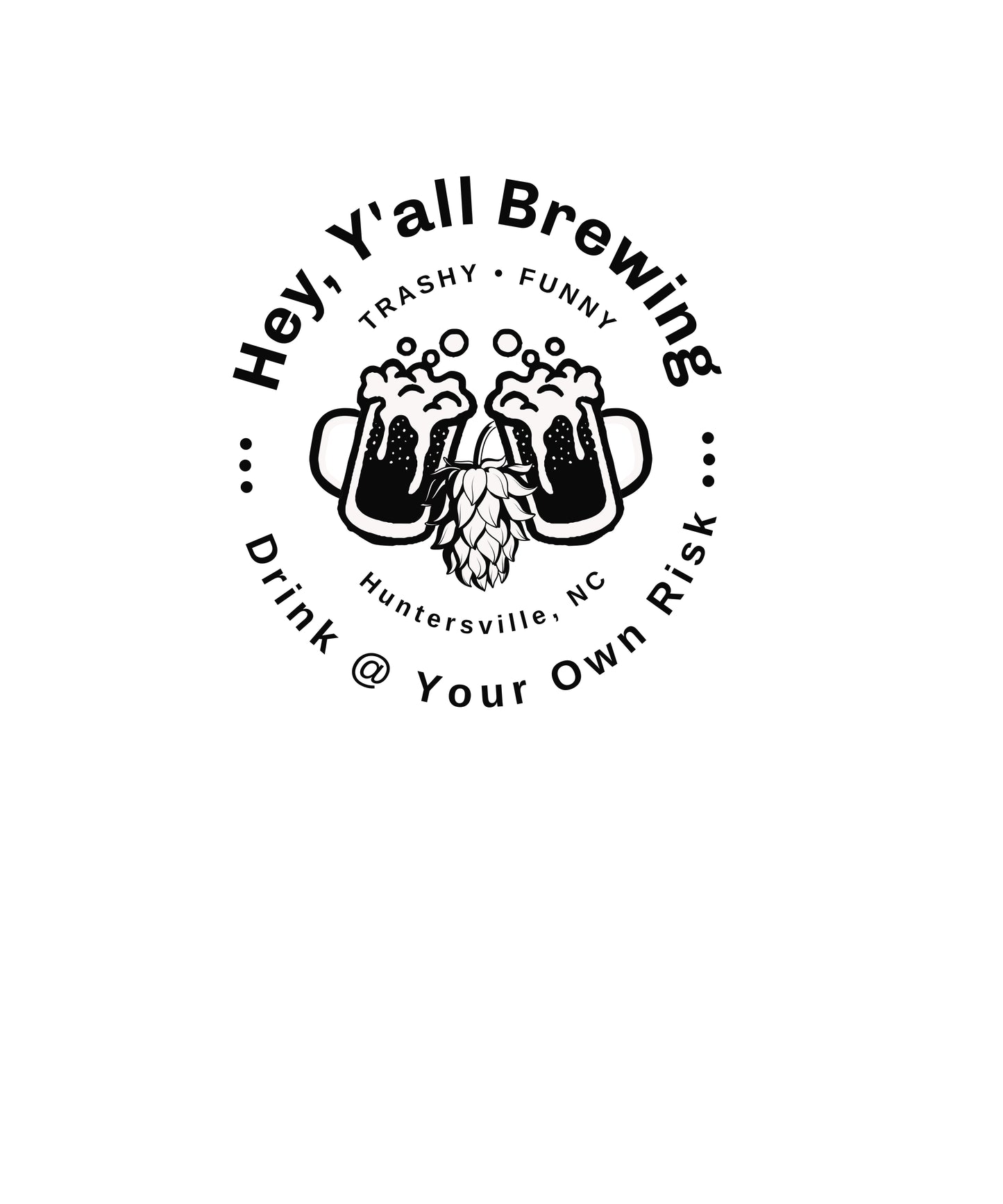 Hey, Y'all Brewing White glossy mug