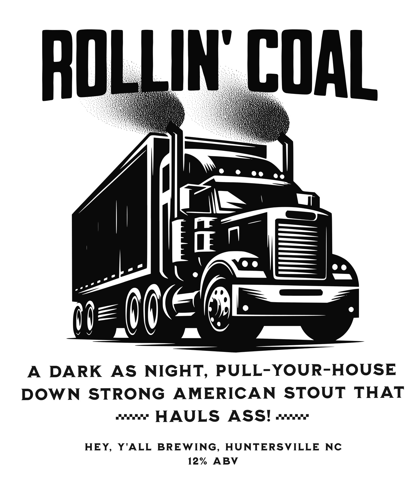 Rollin Coal White glossy mug