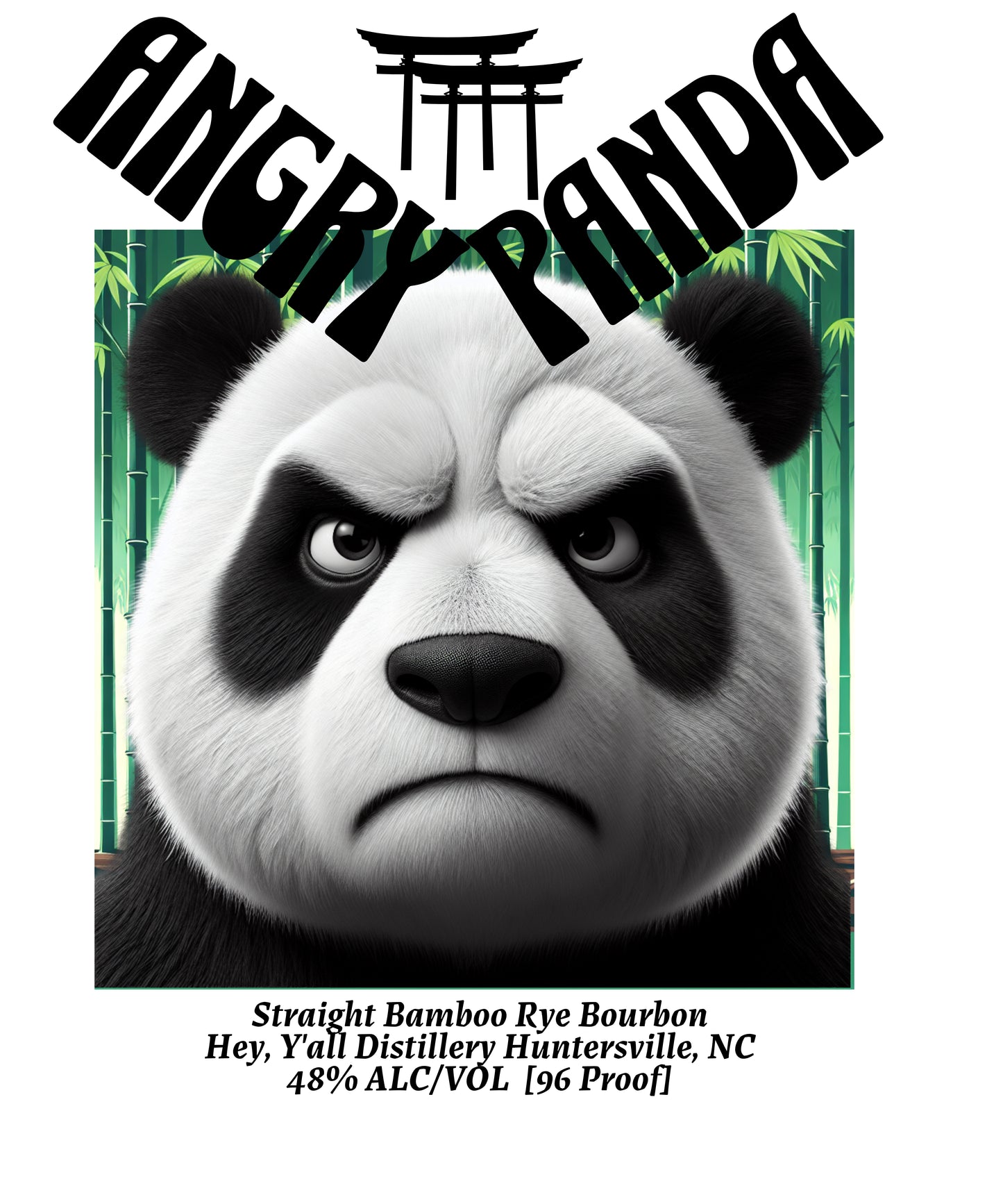 Angry Panda White glossy mug