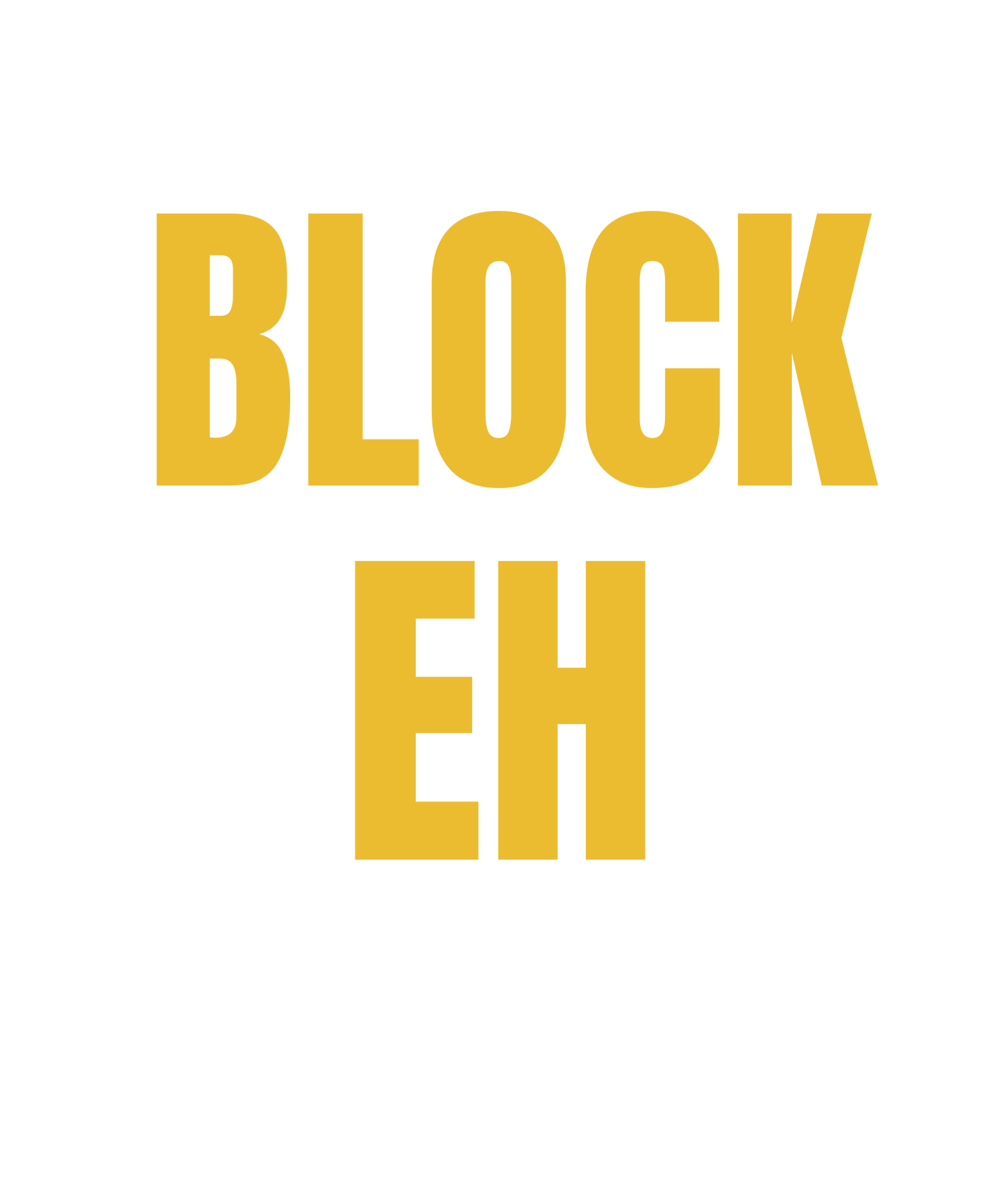 Block EH White glossy mug