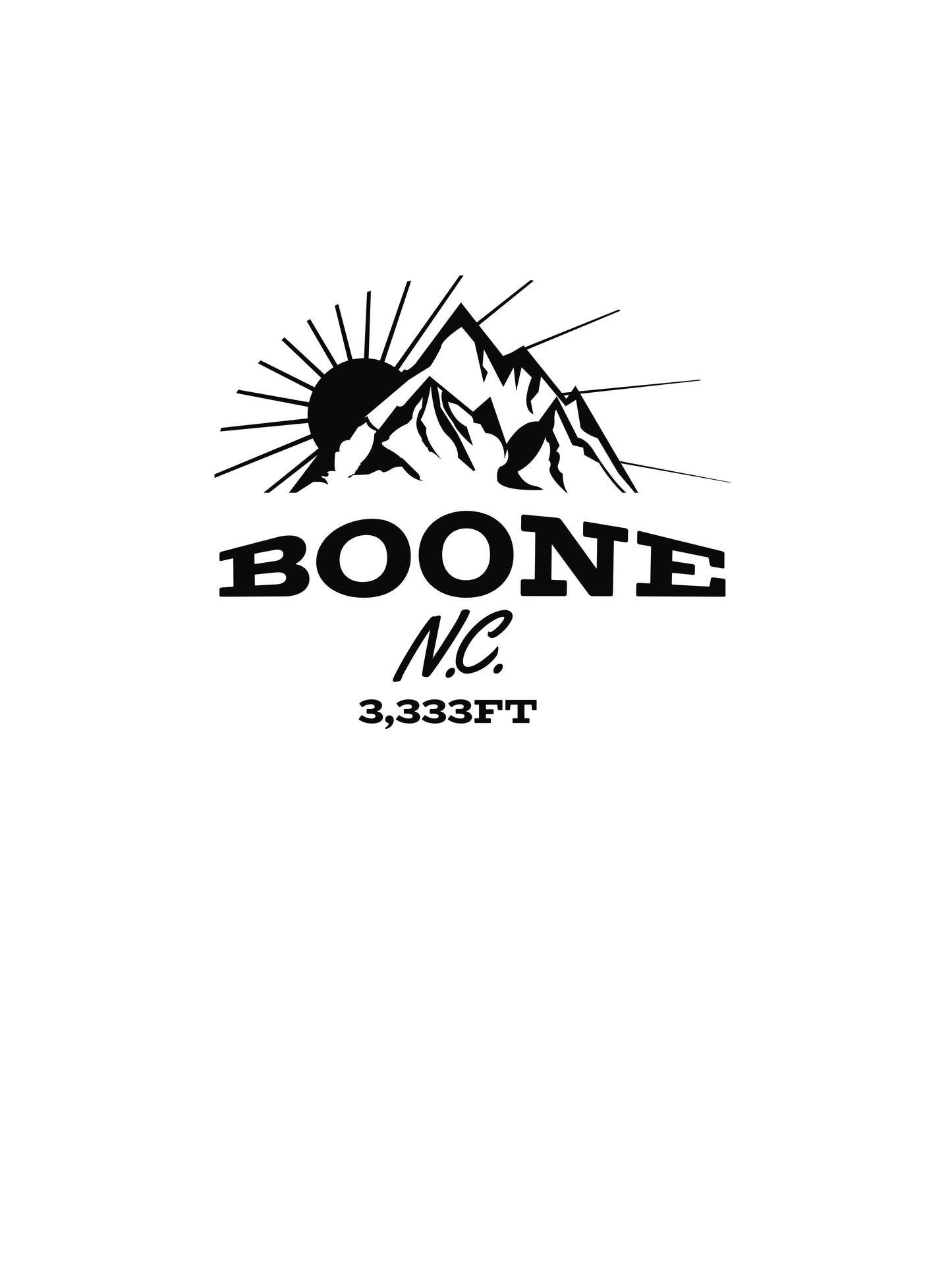 Boone_Black White glossy mug