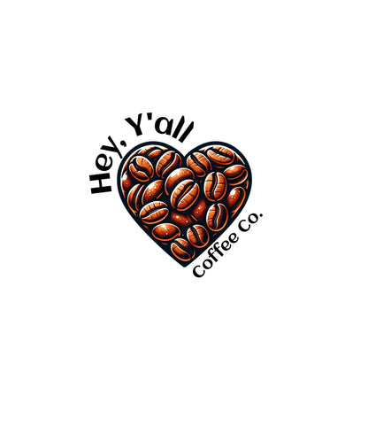 Hey, Y'all Coffee Co. White glossy mug