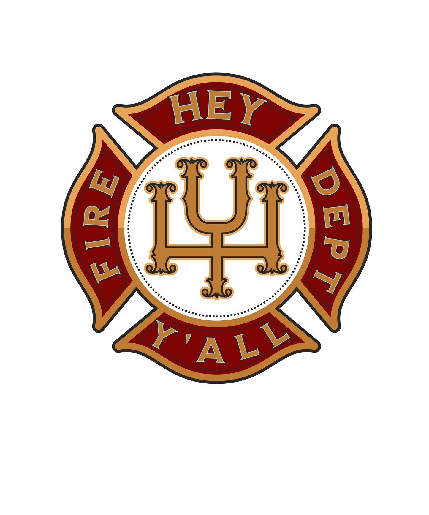 Hey, Y'all Fire Dept. White glossy mug