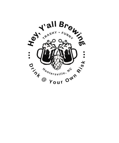 Hey, Y'all Brewing White glossy mug