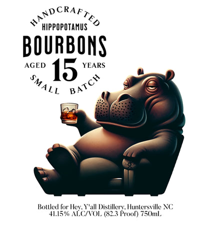 Hippo Bourbon White glossy mug