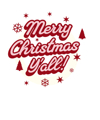 Merry Christmas Y'all White glossy mug