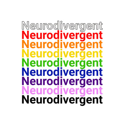 Neurodivergent Rainbow White glossy mug