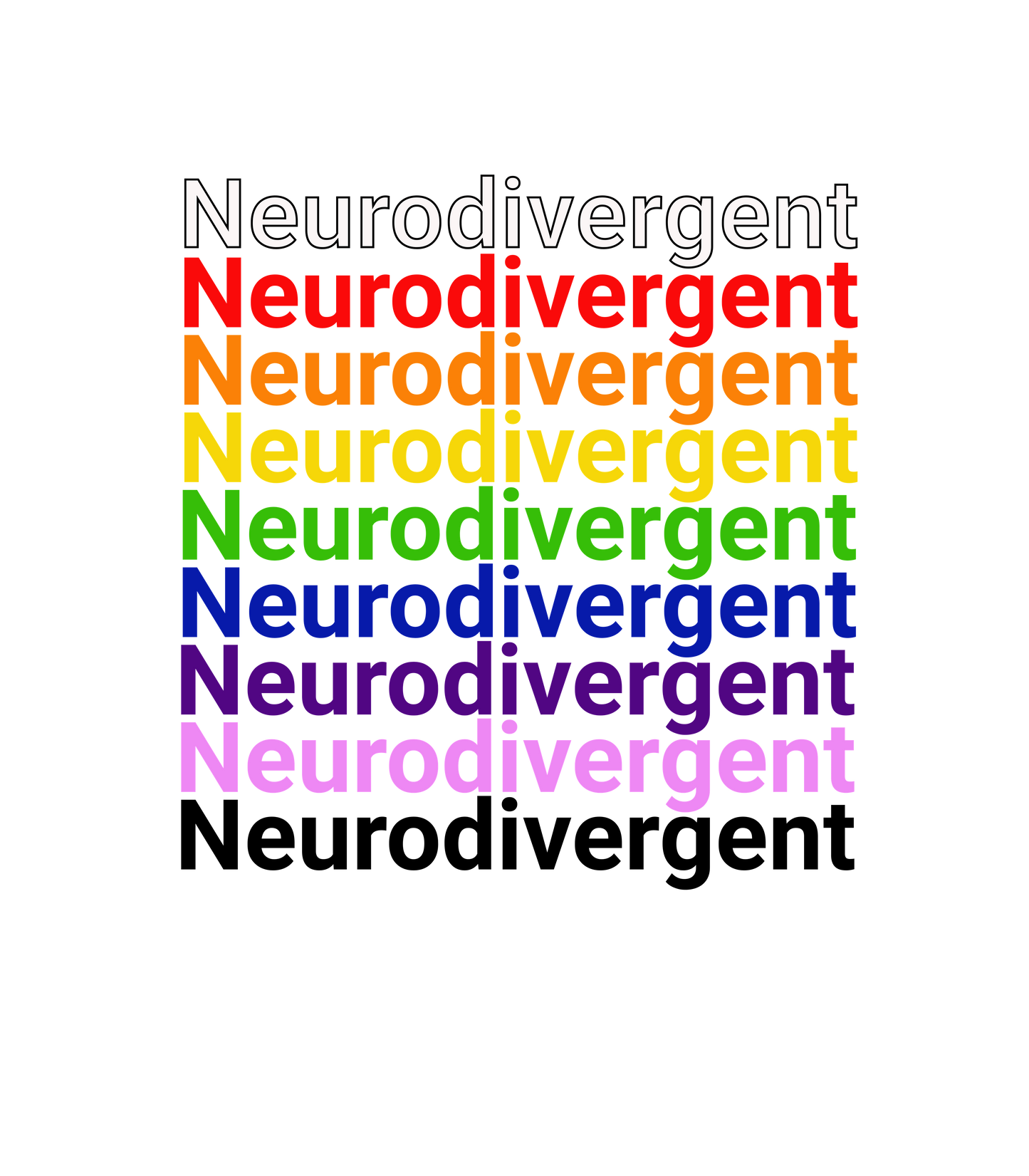 Neurodivergent Rainbow Men’s Long Sleeve Shirt