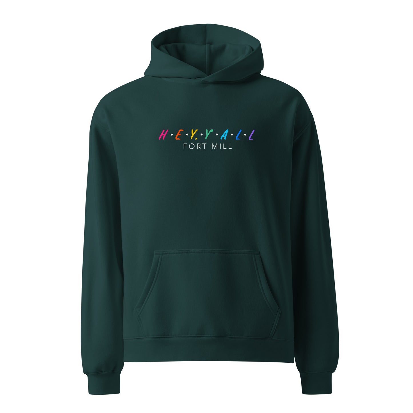 Hey, Y'all Fort Mill Colorful Unisex oversized hoodie